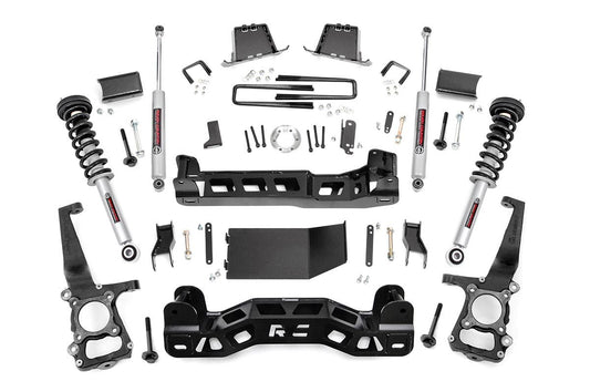 Rough Country 6 Inch Suspension Lift Kit Lifted N3 Struts 09-10 F-150 4WD Rough Country