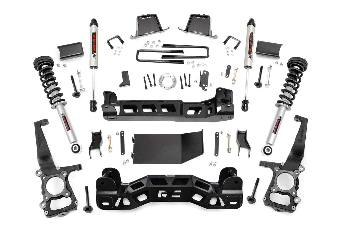 Rough Country 6 Inch Suspension Lift Kit Lifted N3 Struts 09-10 F-150 4WD Rough Country