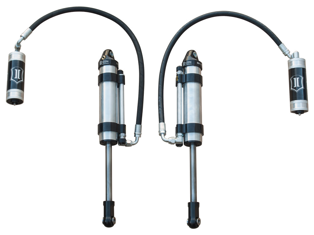 2007-2014 Toyota FJ Cruiser 2003-2024 Toyota 4Runner 2003-2009 Lexus GX470 0-3.5 Inch Lift 2.5 Vs Omega Bypass Remote Reservoir Front Secondary Shocks Pair ICON Vehicle Dynamics