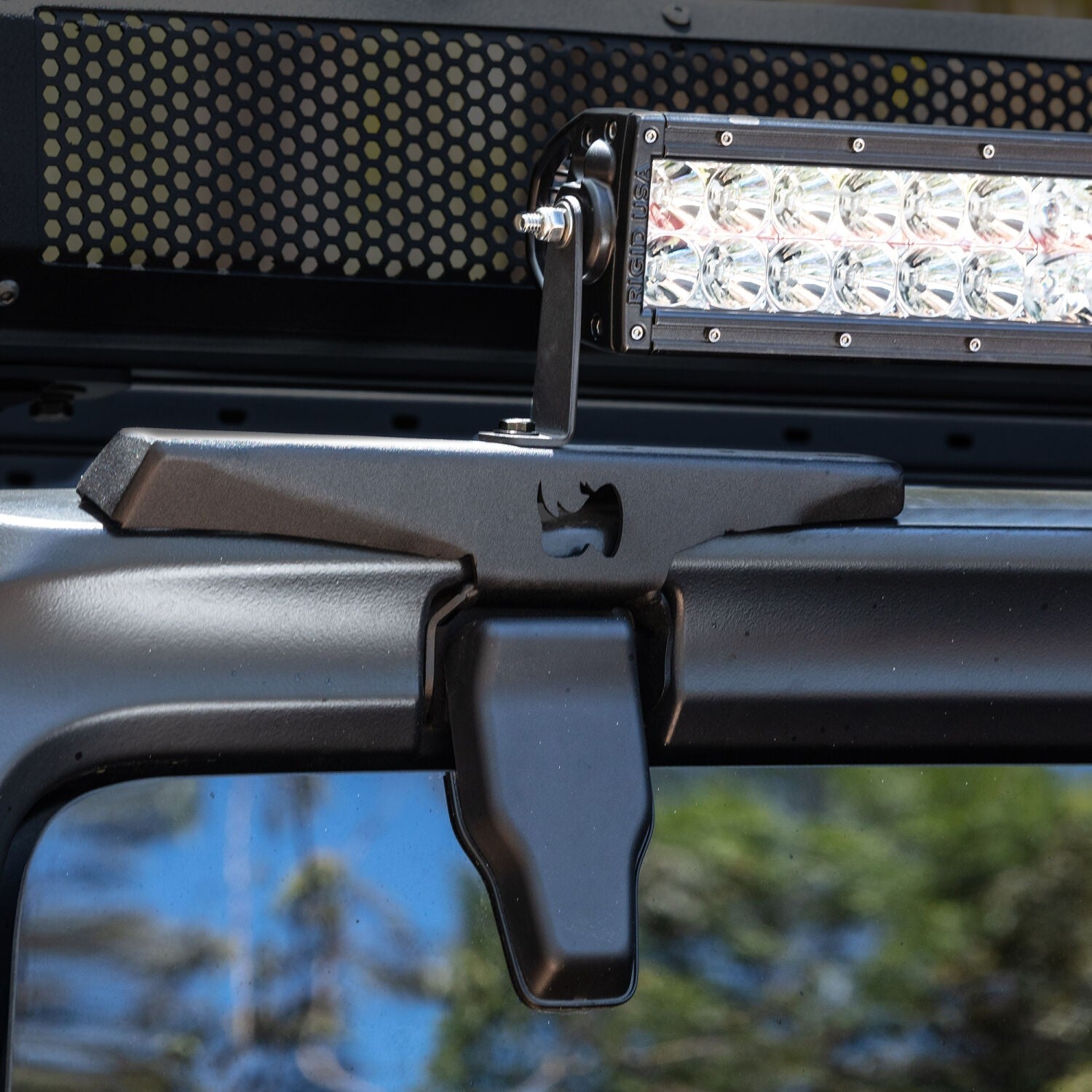 XE Hard Top Light Mount Single Cube 3 Inch x 3 Inch dual cube Textured Black 2018-2026 Jeep Wrangler JL 2020-2025 Jeep Gladiator Go Rhino-3