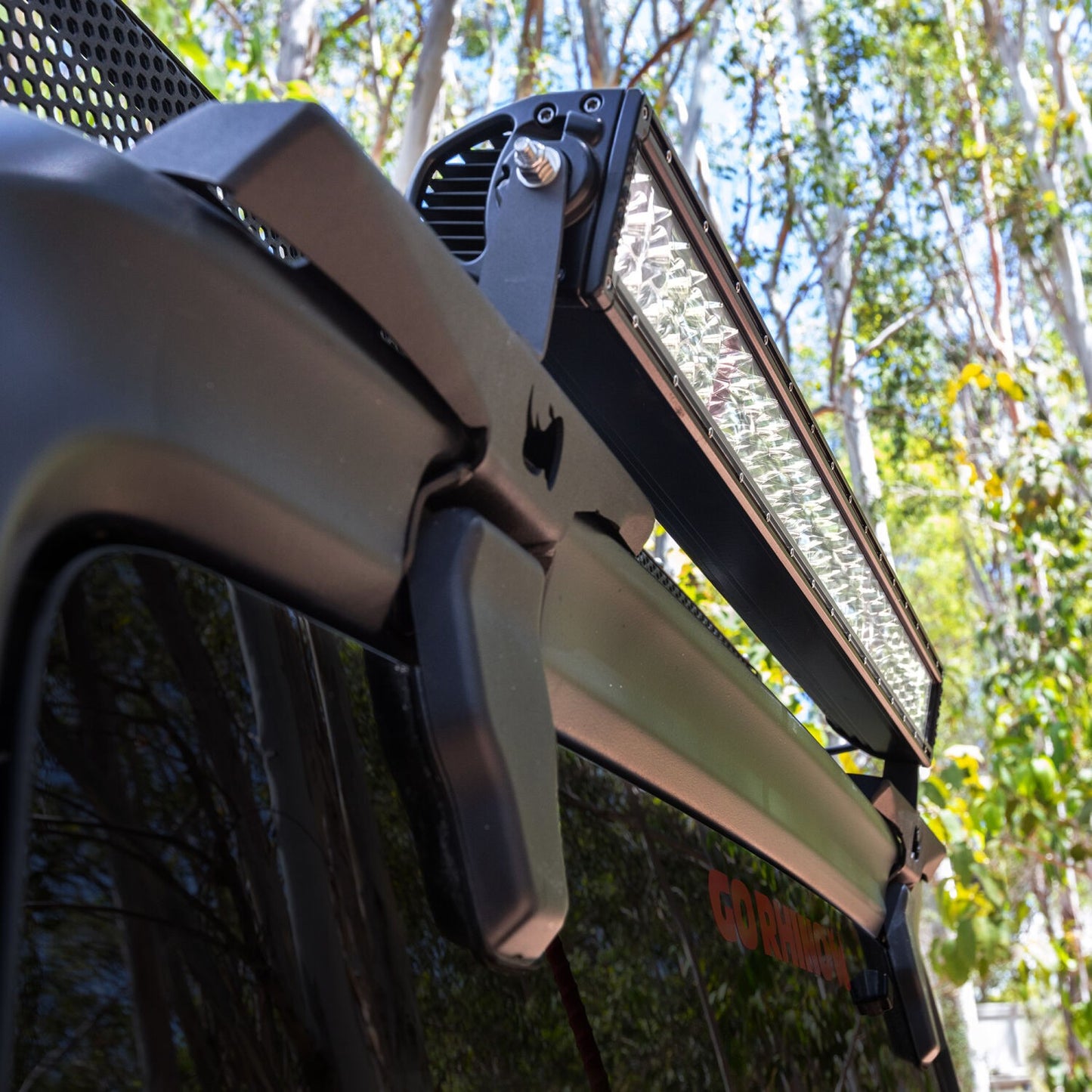 XE Hard Top Light Mount Single Cube 3 Inch x 3 Inch dual cube Textured Black 2018-2026 Jeep Wrangler JL 2020-2025 Jeep Gladiator Go Rhino-4