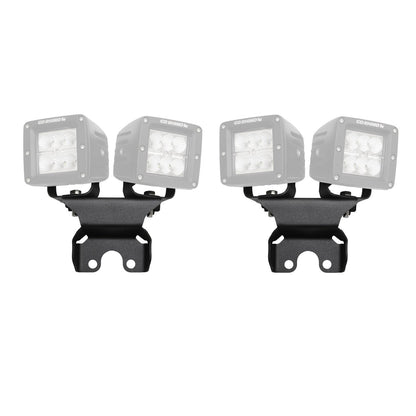 XE Hard Top Light Mount for two 3 Inch x 3 Inch LED Cube Lights Textured Black 2018-2026 Jeep Wrangler JL 2020-2025 Jeep Gladiator Go Rhino-2