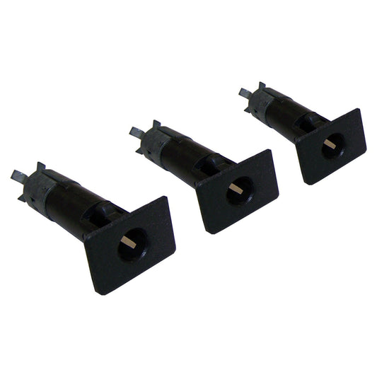 Dark Gray Door Pin Insert Kit for 87-06 Jeep YJ, TJ Wranglers, (Incl. 3 Inserts) Crown Automotive
