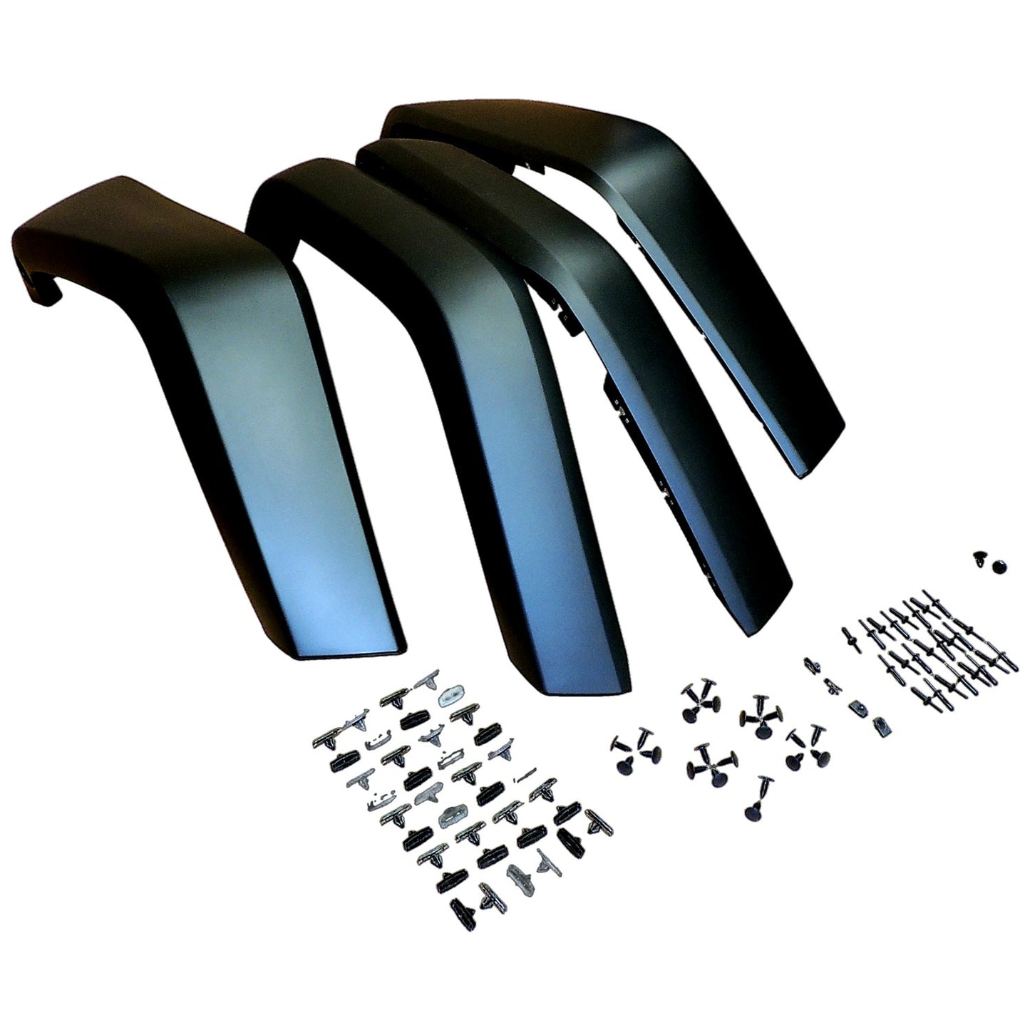 Smooth Paintable Fender Flare Kit for 07-18 Jeep JK Wrangler, 4 Flares, Hardware Crown Automotive-1