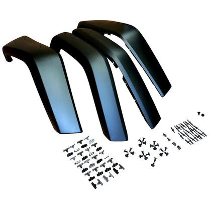 Smooth Paintable Fender Flare Kit for 07-18 Jeep JK Wrangler, 4 Flares, Hardware Crown Automotive-1