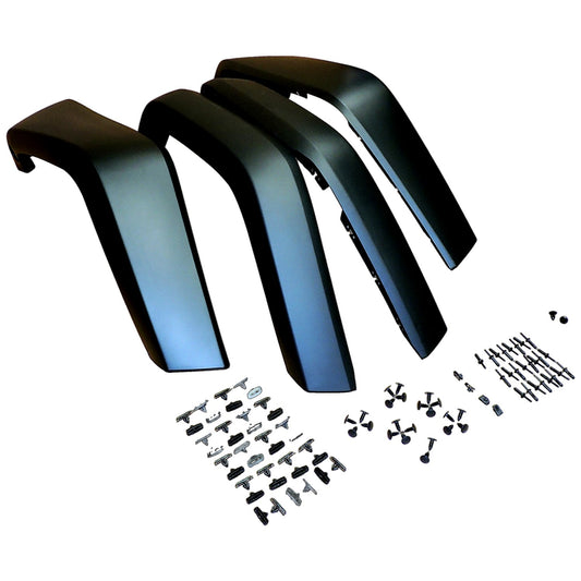 Smooth Paintable Fender Flare Kit for 07-18 Jeep JK Wrangler, 4 Flares, Hardware Crown Automotive-1