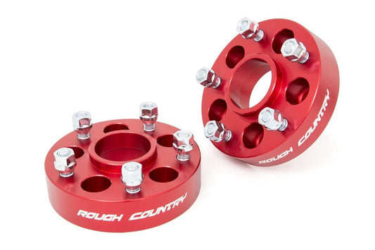 1.5 Inch Wheel Adapters | 5x4.5 to 5x5 | Red | Jeep Cherokee XJ/Comanche MJ/Wrangler TJ  Rough Country