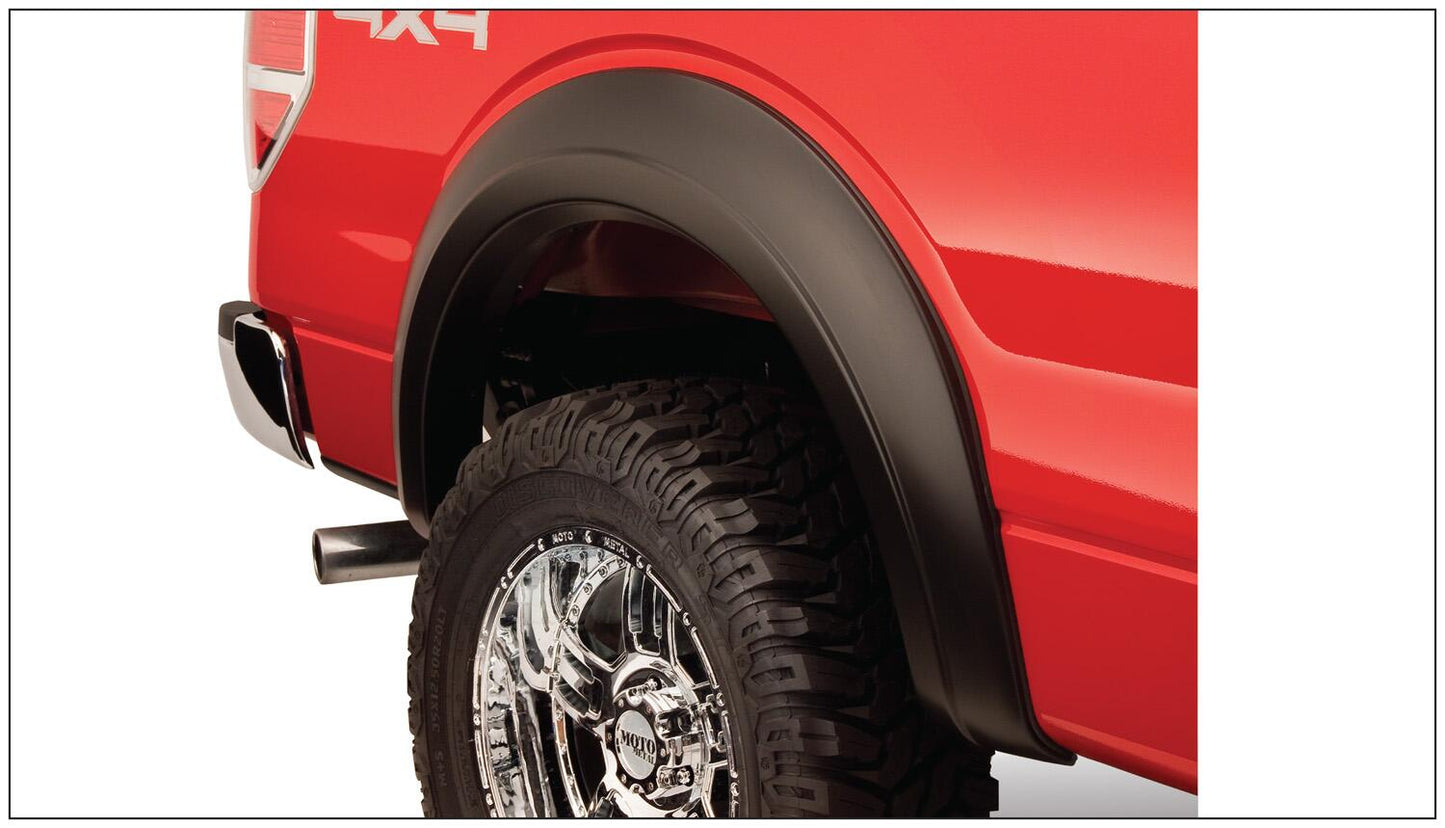 Black Extendafender Style Smooth Finish Rear Fender Flares For 1972-1980 International Scout Ii Bushwacker