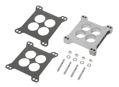 Carburetor Spacer Kit 1 Inch Ported Center This Die-Cast Aluminum Carburetor Spacer Kit Fits Holley & Carter with a 1 Inch Ported Center Mr Gasket