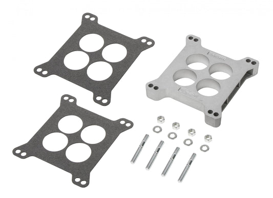 Carburetor Spacer Kit 1 Inch Ported Center This Die-Cast Aluminum Carburetor Spacer Kit Fits Holley & Carter with a 1 Inch Ported Center Mr Gasket