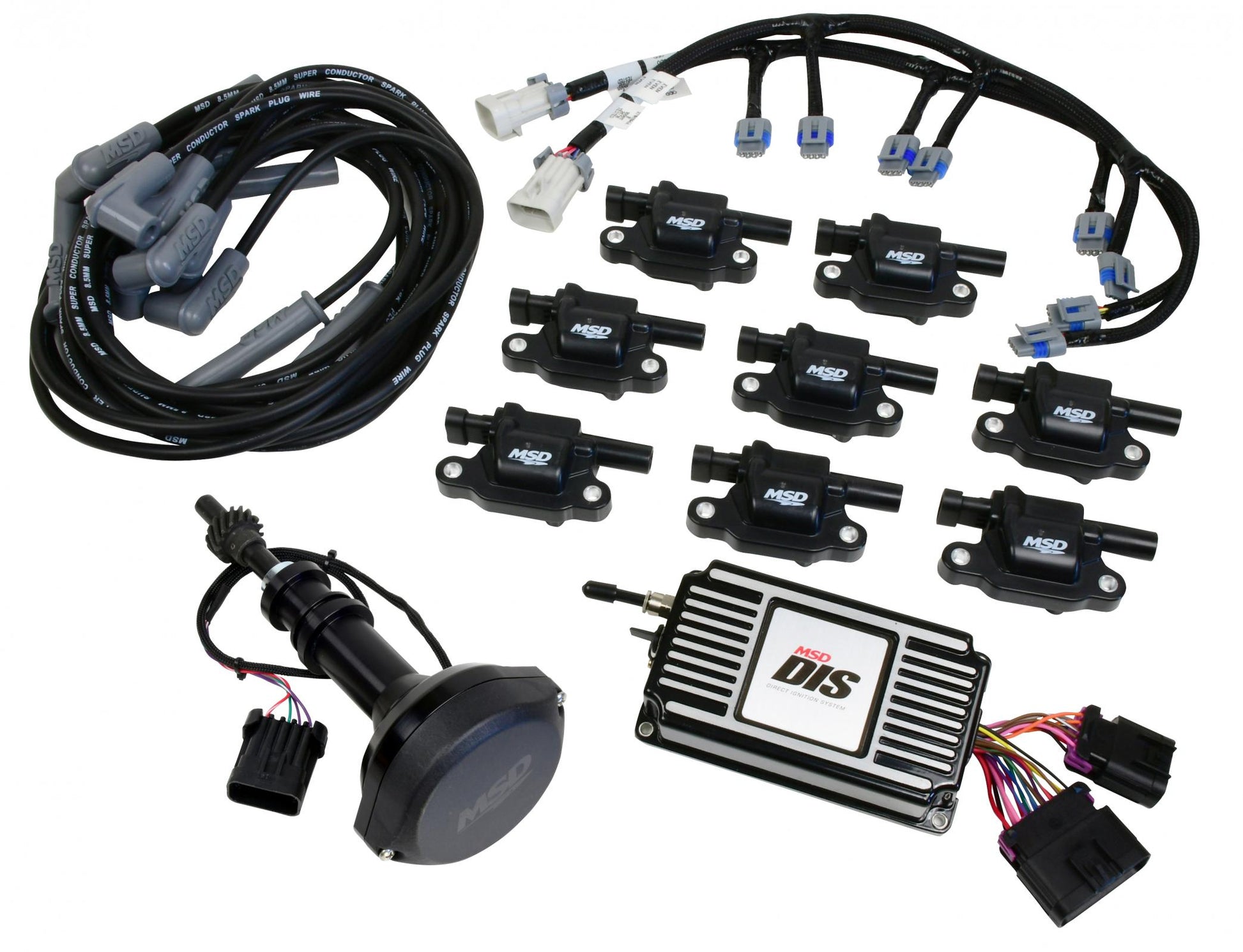 Dis Digital System Kit Black Ford Small Block 351 Windsor MSD Ignition