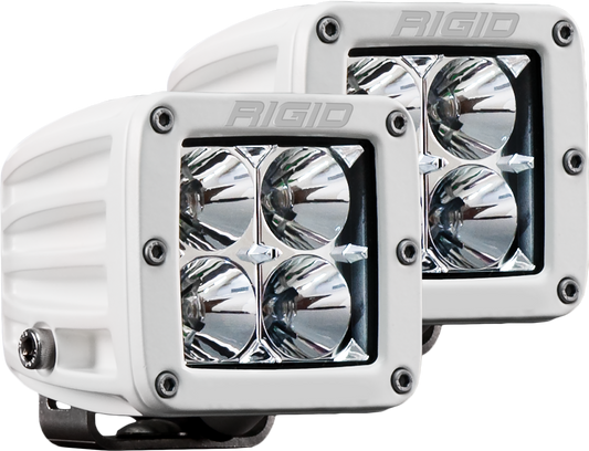 Hybrid Flood Surface Mount White Housing Pair D-Series Pro Rigid Industries