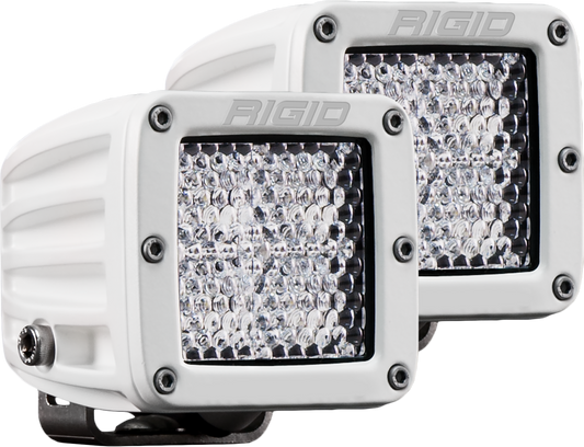 Hybrid Diffused Surface Mount White Housing Pair D-Series Pro Rigid Industries