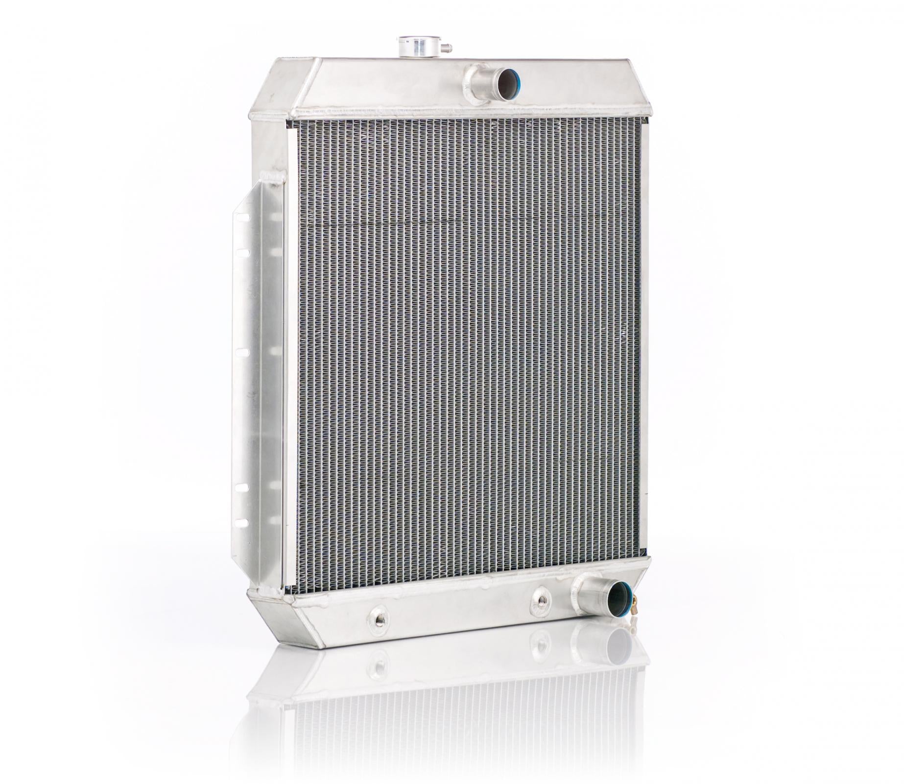 Downflow Radiator Factory-Fit Natural Finish for 53-56 Ford F100/F250, Mercury M100/M250/M350 Pickup Truck w/Std Trans Radiator Be Cool