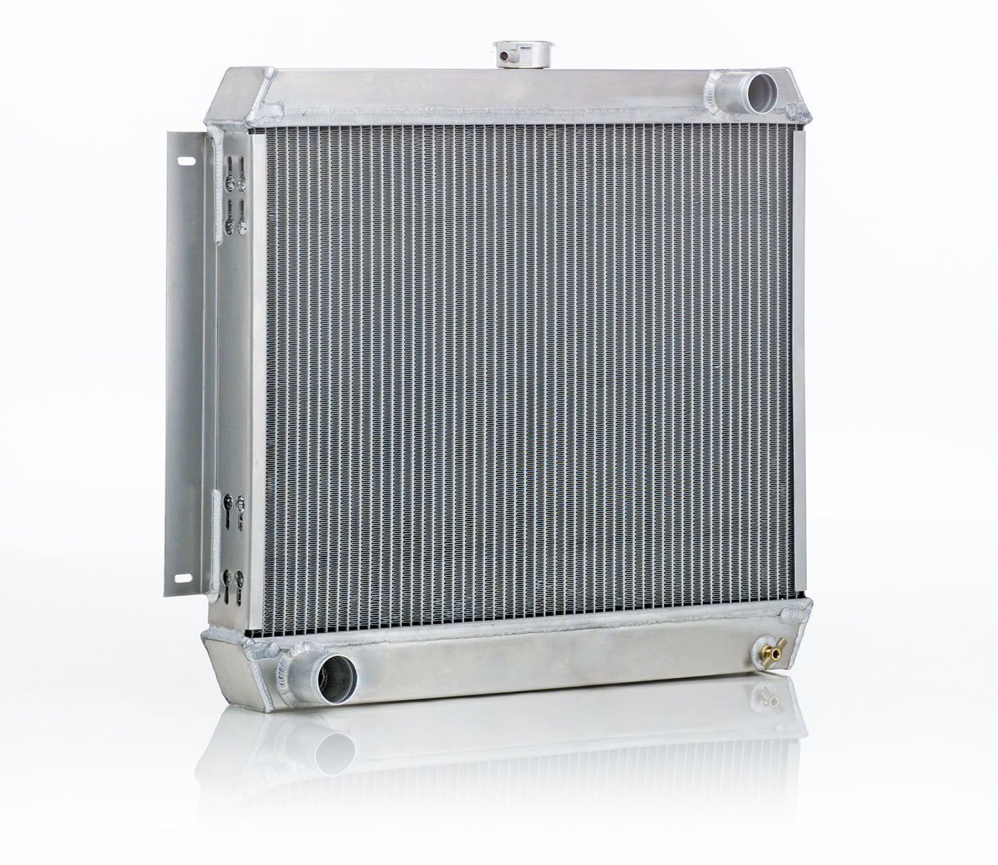 Downflow Radiator Direct-Fit Natural Finish for 46-52 Ford F100 Pickup w/V8 Conversion w/Std Trans Radiator Be Cool-1
