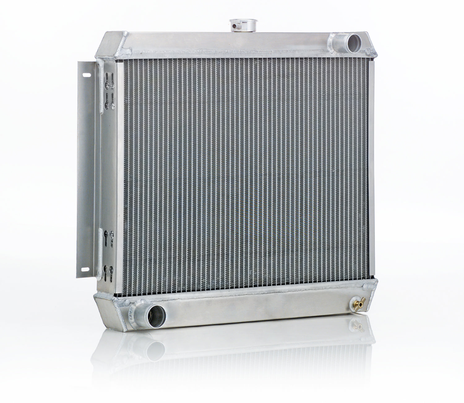 Downflow Radiator Direct-Fit Natural Finish for 46-52 Ford F100 Pickup w/V8 Conversion w/Std Trans Radiator Be Cool-1