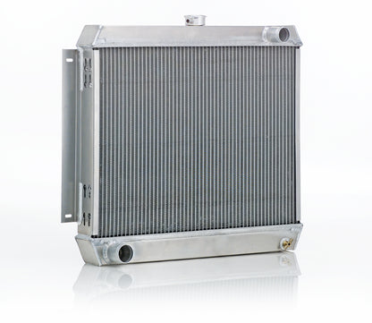 Downflow Radiator Direct-Fit Natural Finish for 46-52 Ford F100 Pickup w/V8 Conversion w/Std Trans Radiator Be Cool-1
