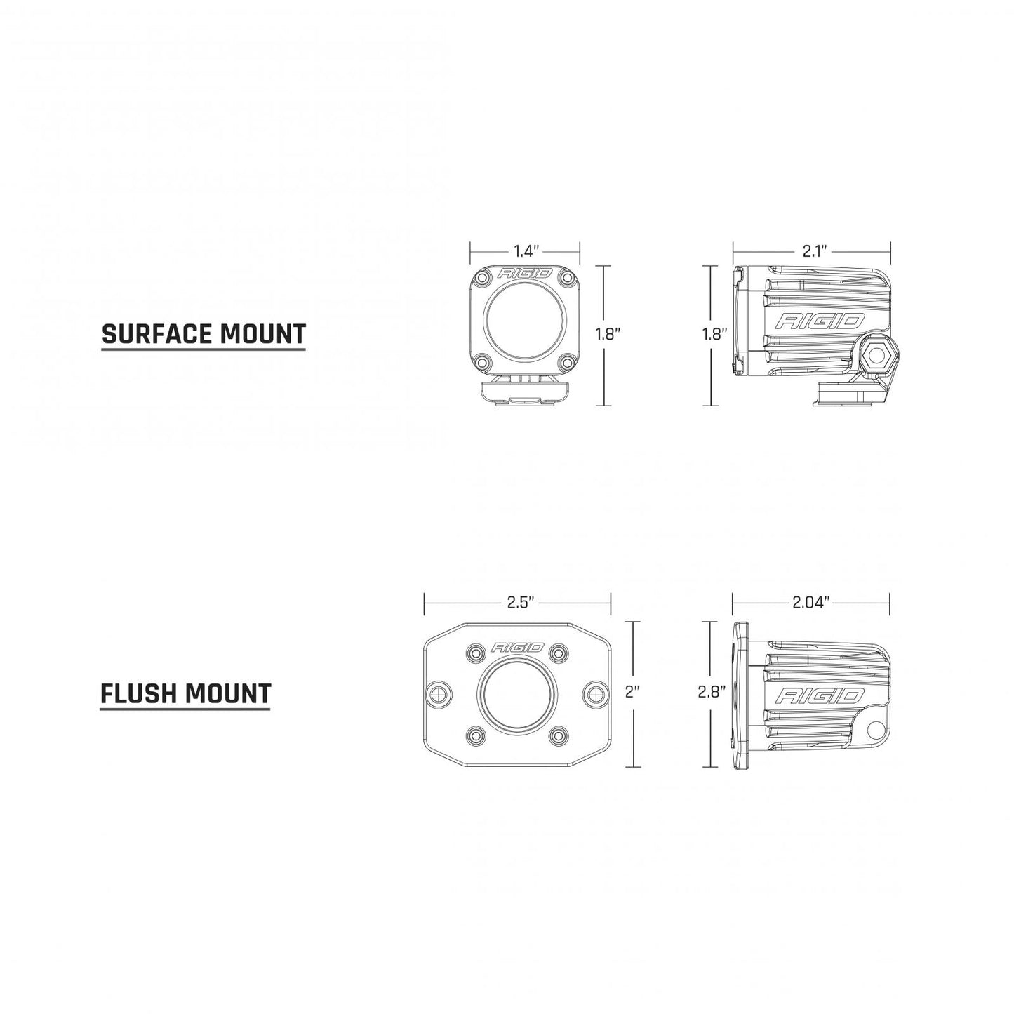 Ignite Flood Surface Mount White Housing Ignite Rigid Industries-2
