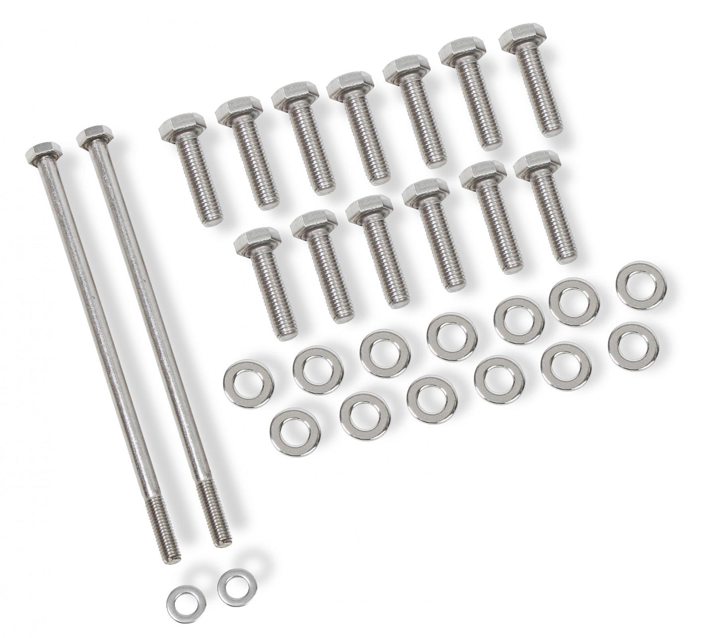 Oil Pan Bolt Set Polished Stainless Steel GM LS Engines Mr Gasket
