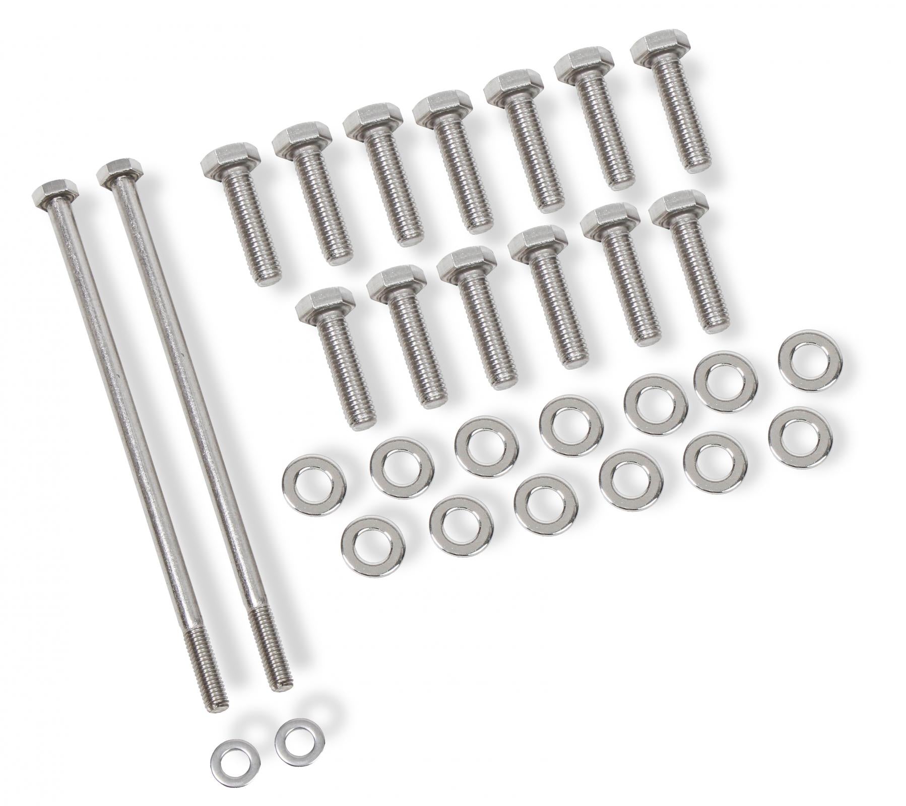 Oil Pan Bolt Set Polished Stainless Steel GM LS Engines Mr Gasket
