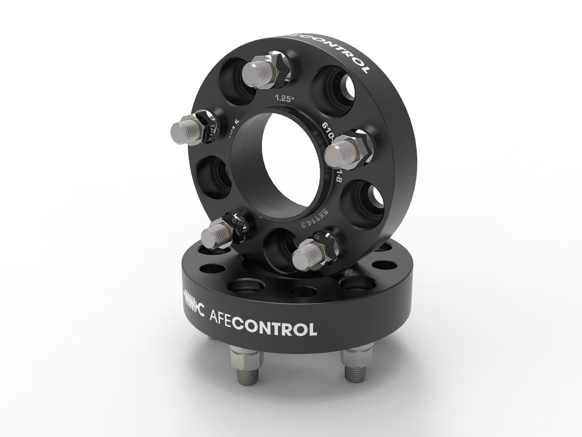 Control Billet Aluminum Wheel Spacers Ford Explorer St 20-26 5x114.3, Cb 70.5mm, 1-1/4 Inch Thickness aFe Power