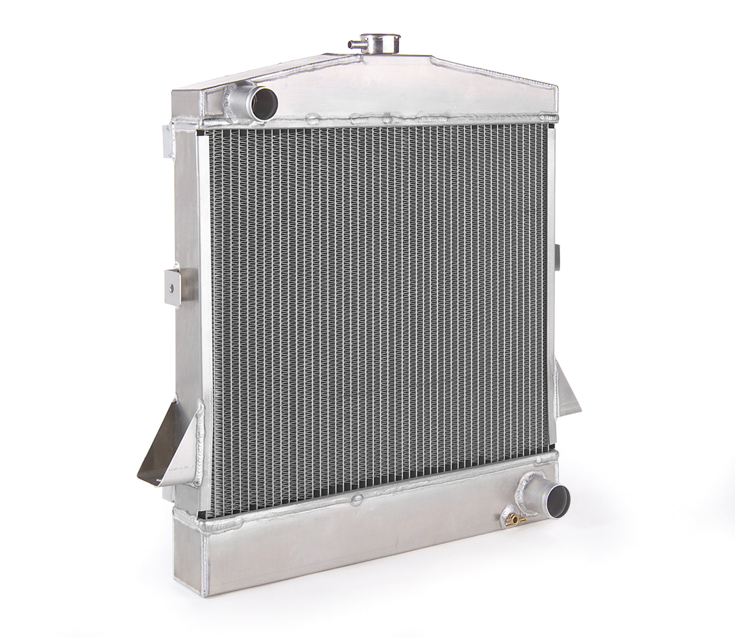 Downflow Radiator Direct-Fit Polished Finish for 39-40 Ford Passenger w/Std Trans Radiator Be Cool