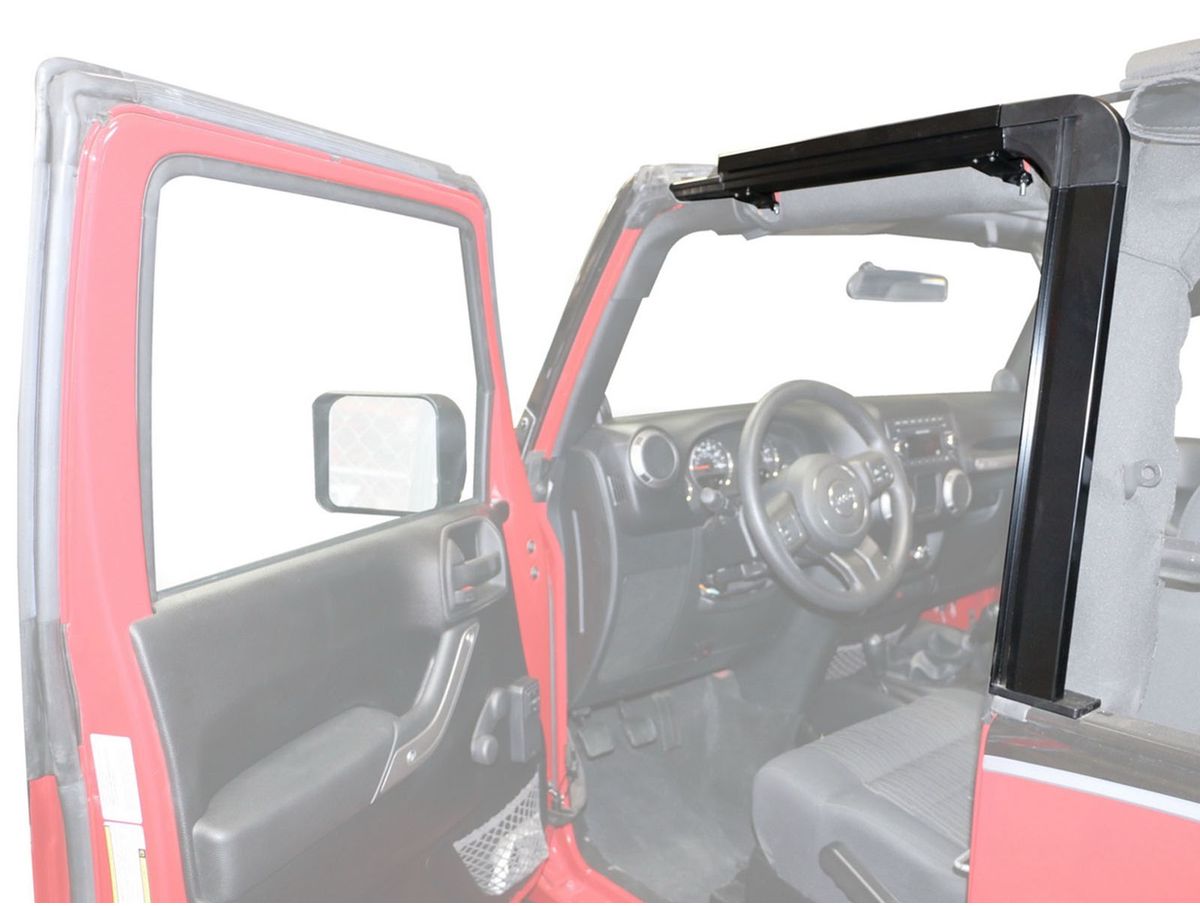 Door Surround Kit for 2007-2018 Jeep Wrangler JK 2-Door, Black Rampage