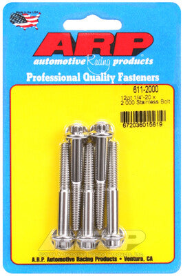 1/4 Inch SAE 12-Point Bolts - Stainless Polished ARP Racing Products-28