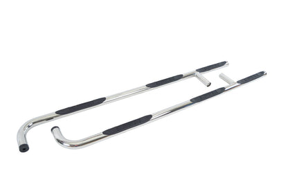 6000 Side Steps With Mounting Bracket Kit 1 Piece Wheel to Wheel Polished Stainless Steel 2015-2025 Ford F-150 Go Rhino