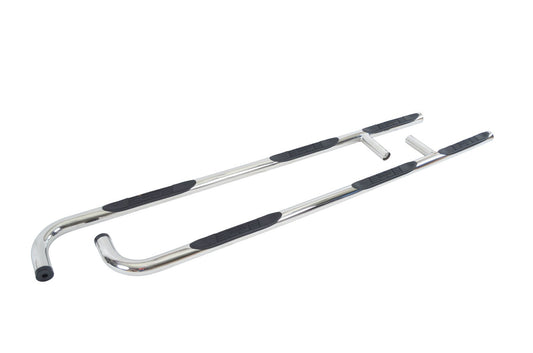 6000 Side Steps With Mounting Bracket Kit 1 Piece Wheel to Wheel Polished Stainless Steel 2015-2025 Ford F-150 Go Rhino