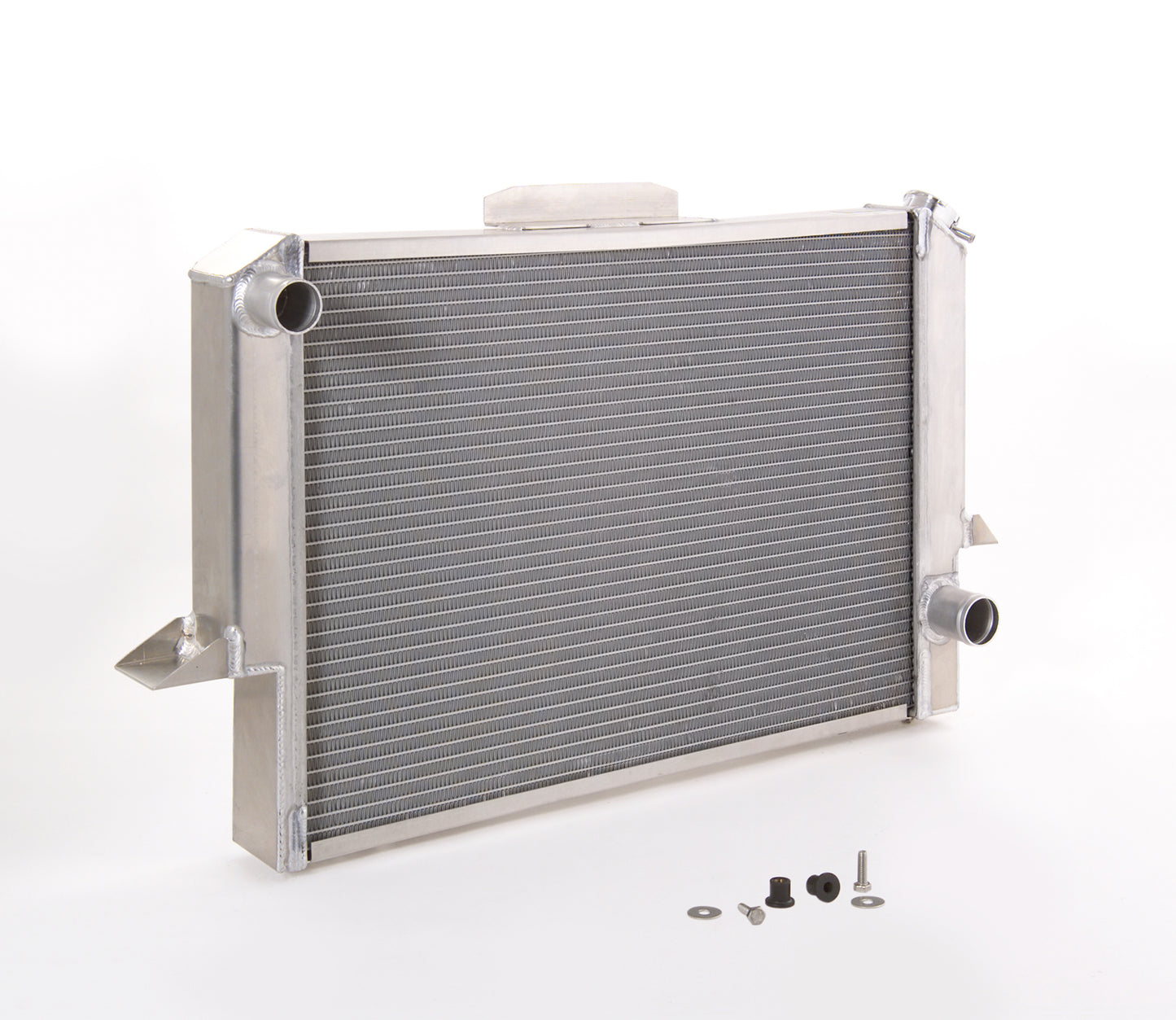 Radiator Factory-Fit Polished Finish for 55-57 Chevrolet/GMC 1/2, 3/4, 1 Ton Pickups/Suburban/Panel Delivery w/Std Trans Radiator Be Cool