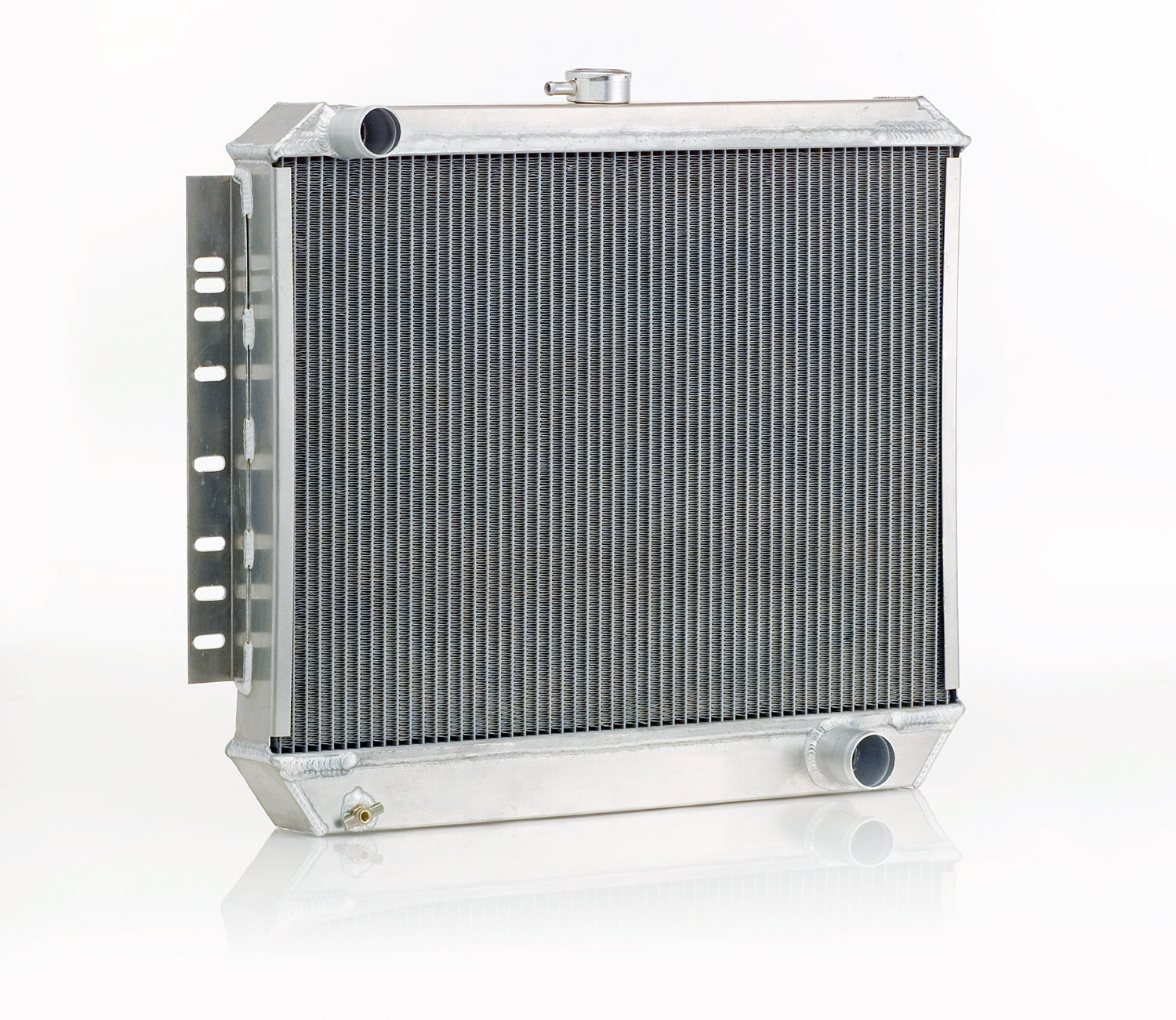 Downflow Radiator Direct-Fit Polished Finish for 72-92 Dodge Ram Pickup Truck Radiator Be Cool