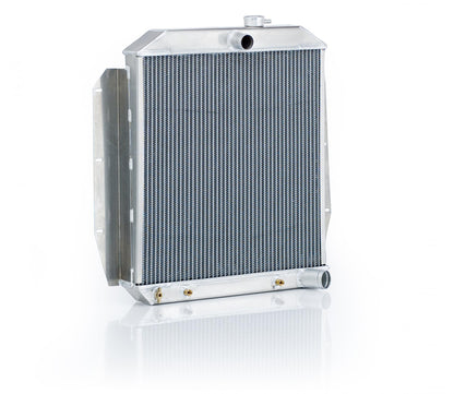 Downflow Radiator Direct-Fit Polished Finish for 55-59 Chevrolet/GM 1/2, 3/4, 1 Ton Pickups/Suburban/Panel Delivery Radiator Be Cool