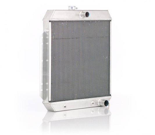 Downflow Radiator Direct-Fit Polished Finish for 53-56 Ford F100/F250, Mercury M100/M250/M350 Pickup Truck w/Std Trans Radiator Be Cool