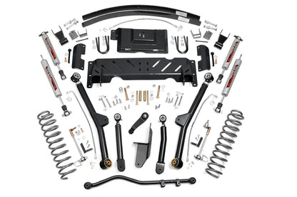 4.5 Inch Jeep Long Arm Suspension Lift Kit 84-01 XJ Cherokee-2.5L/4.0L Rough Country-1