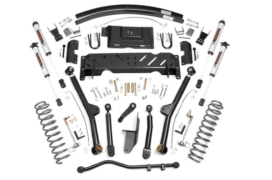 4.5 Inch Lift Kit Long Arm AAL NP242 V2 Jeep Cherokee XJ 4WD (84-01) Rough Country