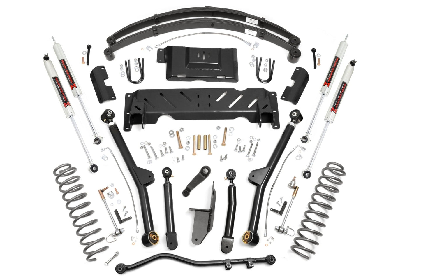 4.5 Inch Lift Kit Long Arm RR Leafs NP242 M1 Jeep Cherokee XJ (84-01) Rough Country