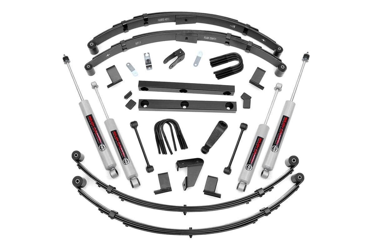 Rough Country 4 Inch Jeep Suspension Lift Kit 87-95 4WD Jeep Wrangler YJ Rough Country