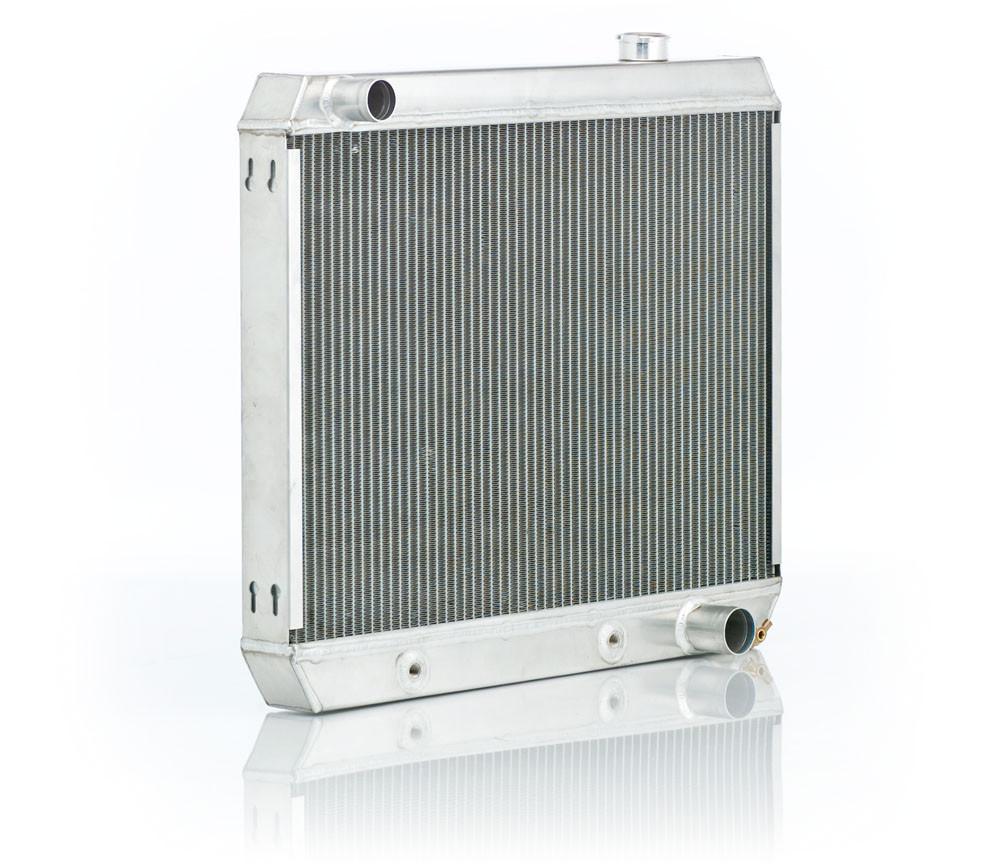 Downflow Radiator Direct-Fit Natural Finish for 63-66 Chevrolet 1/2, 3/4, 1 Ton Pickups/Suburban/Panel Delivery Radiator Be Cool
