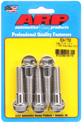 7/16-14 Hex 1/2 Wrenching Stainless Polished Bolts 5 Piece ARP Racing Products-13