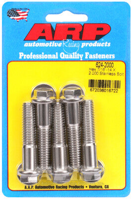 7/16-14 Hex 1/2 Wrenching Stainless Polished Bolts 5 Piece ARP Racing Products-12