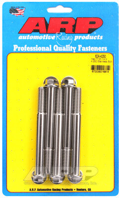 7/16-14 Hex 1/2 Wrenching Stainless Polished Bolts 5 Piece ARP Racing Products-3