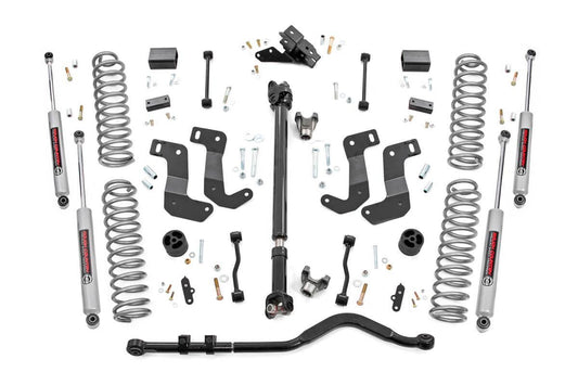 Rough Country 3.5 Inch Jeep Suspension Lift Kit Premium Stage 2 Coils & Control Arm Drop 18-20 Wrangler JL-2 Door Rough Country