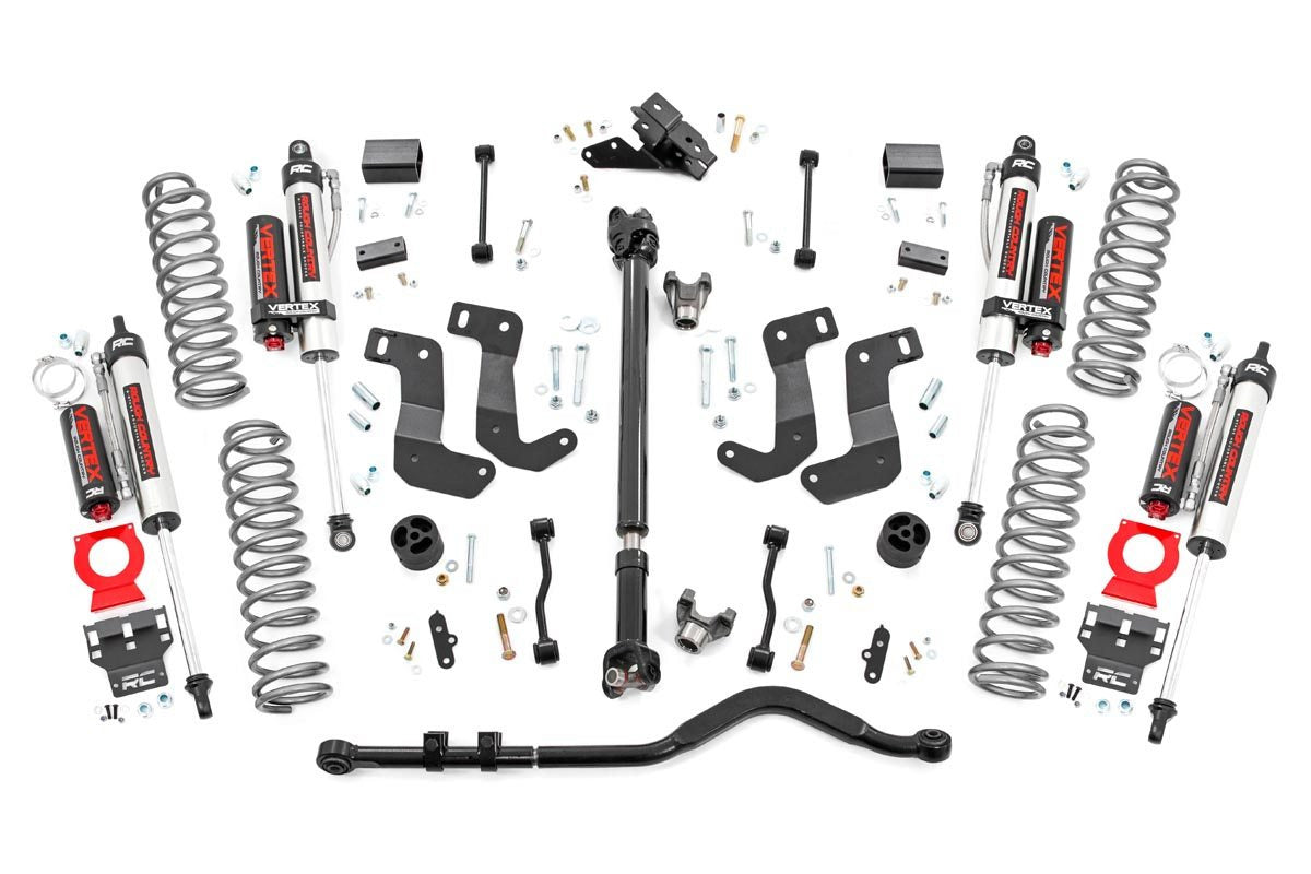 Rough Country 3.5 Inch Jeep Suspension Lift Kit Premium Stage 2 Coils & Control Arm Drop 18-20 Wrangler JL-2 Door Rough Country