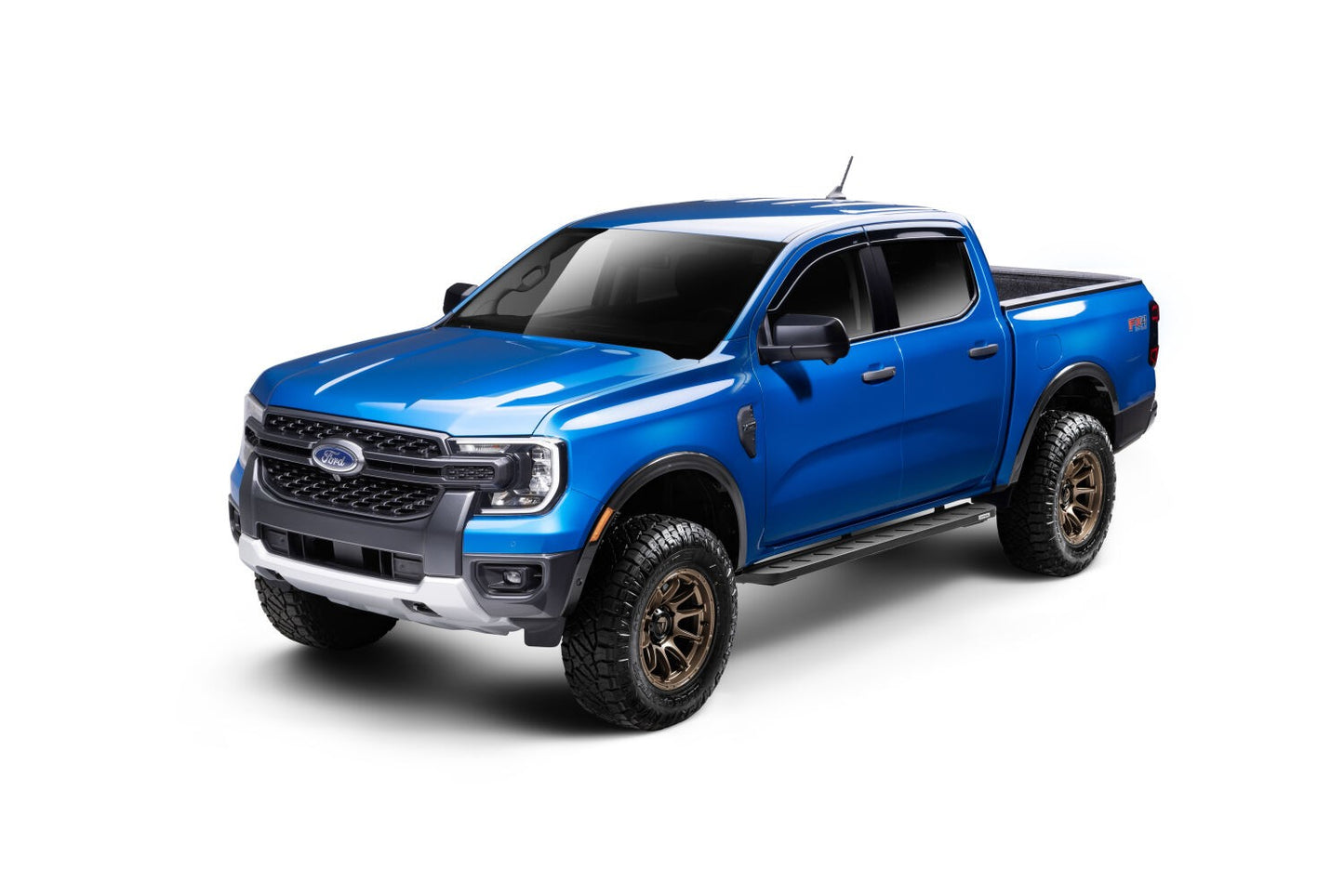 RB10 Running Boards With Mounting Brackets Textured Black 2019-2026 Ford Ranger Go Rhino-11