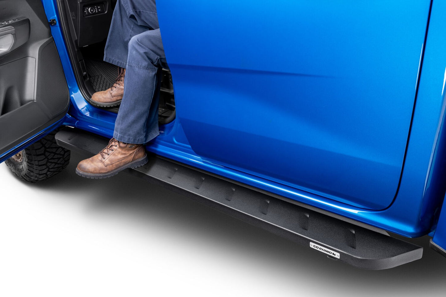 RB10 Running Boards With Mounting Brackets Textured Black 2019-2026 Ford Ranger Go Rhino-13