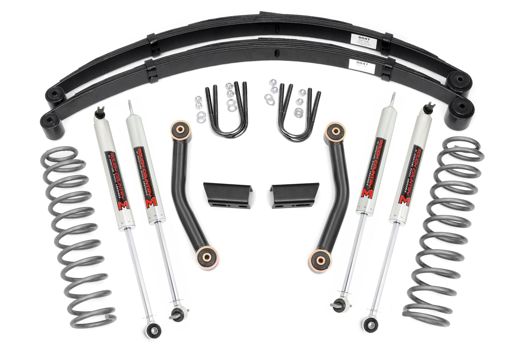 3 Inch Lift Kit Series II RR Springs M1 Jeep Cherokee XJ (84-01) Rough Country