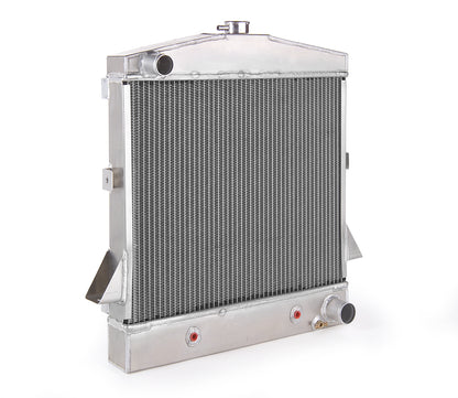 Downflow Radiator Direct-Fit Polished Finish for 39-40 Ford Passenger w/Auto Trans Radiator Be Cool-2