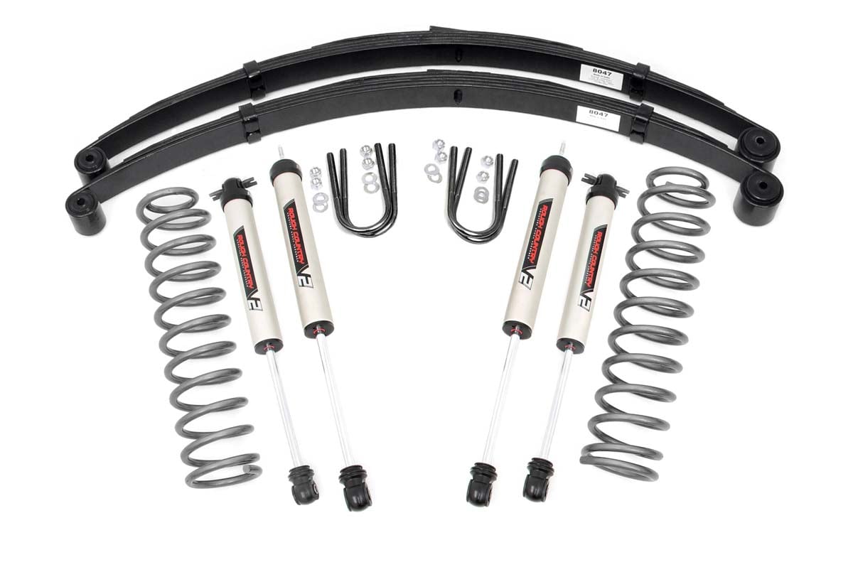 3 Inch Lift Kit RR Springs V2 Jeep Cherokee XJ 2WD/4WD (1984-2001) Rough Country-2