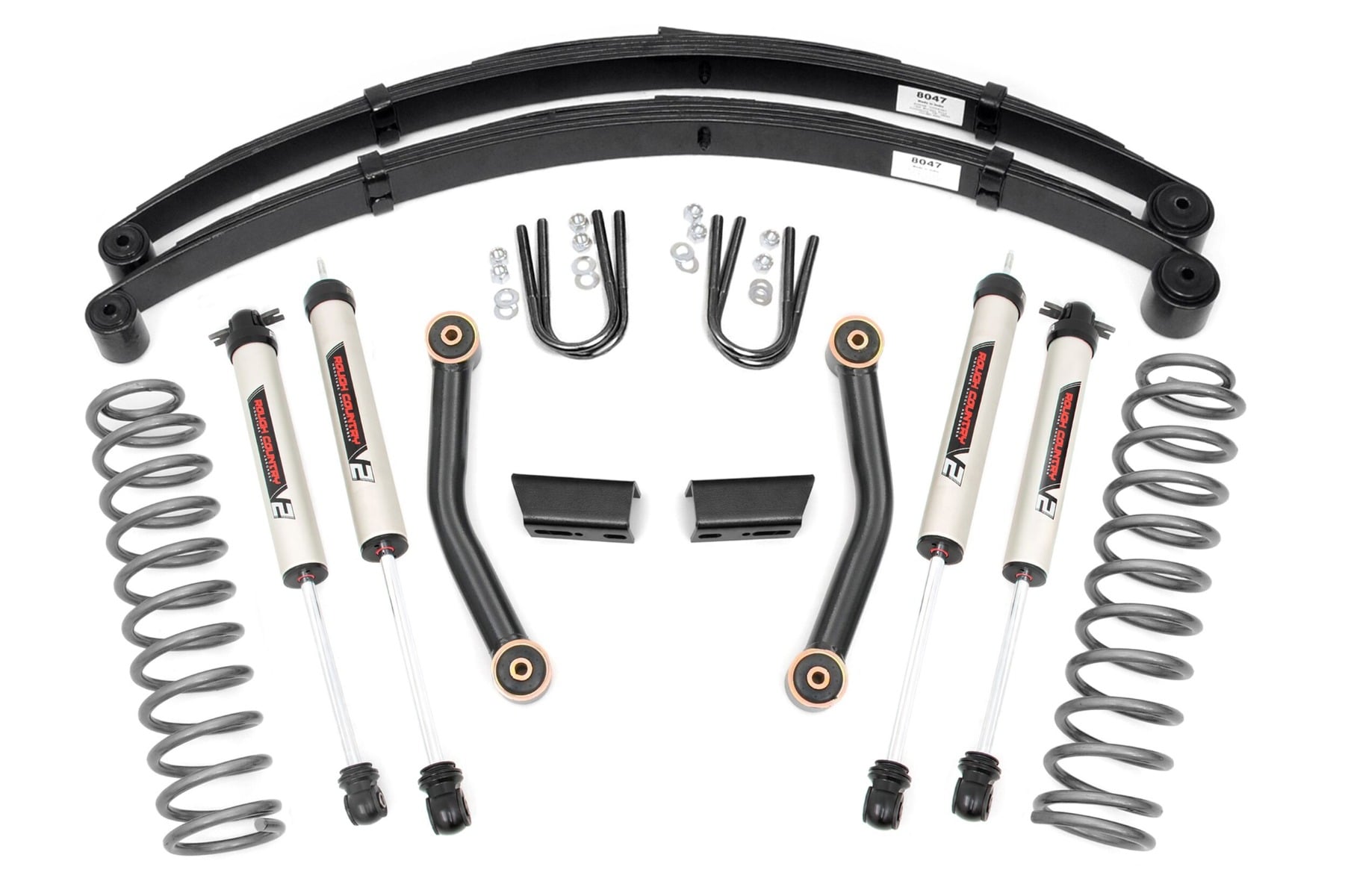 3 Inch Lift Kit Series II RR Springs V2 Jeep Cherokee XJ (84-01) Rough Country